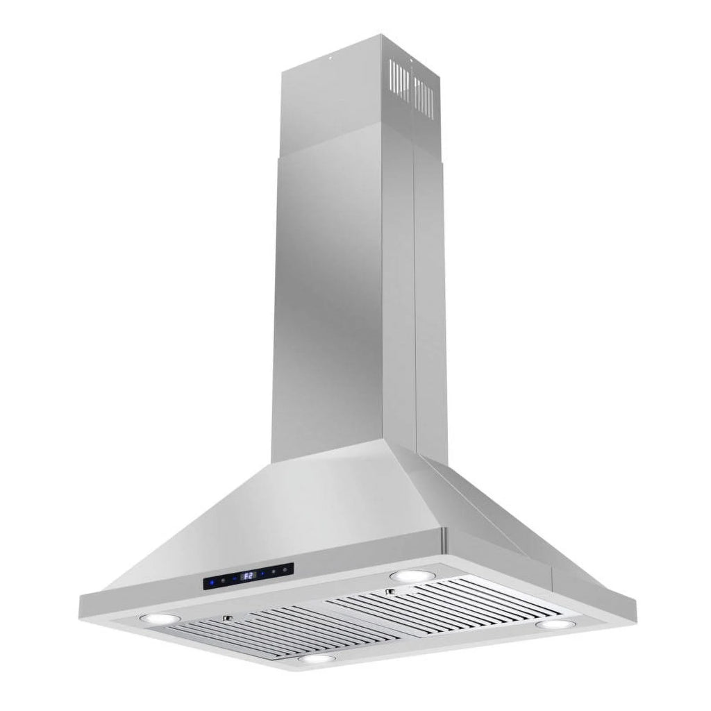 30" 380 CFM Ductless Island Range Hood in Stainless Steel C9807