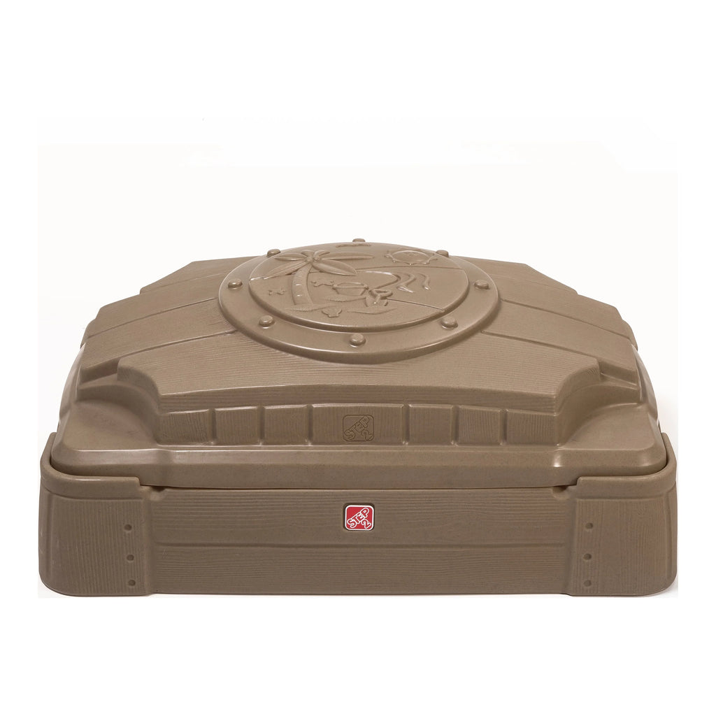 Brown Plastic Kids Sandbox with Cover R5915