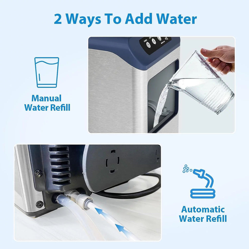 Nugget Ice Maker Countertop, 55 lbs/Day, Self-Cleaning, Stainless Steel X7546