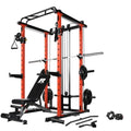 Multi-Function Squat Rack Power Cage with Cable Crossover System E741