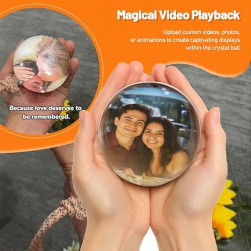 2.7inch Light Up Sphere 3D Crystal Ball with Electronic Display Sound G106296