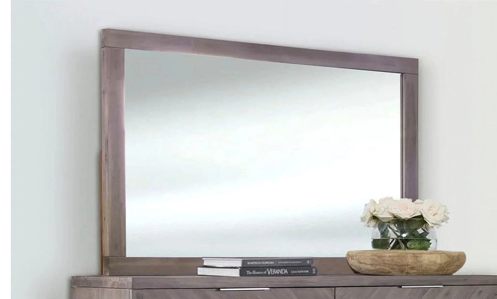 Gray Rectangular Dresser or Hanging Mirror C6866