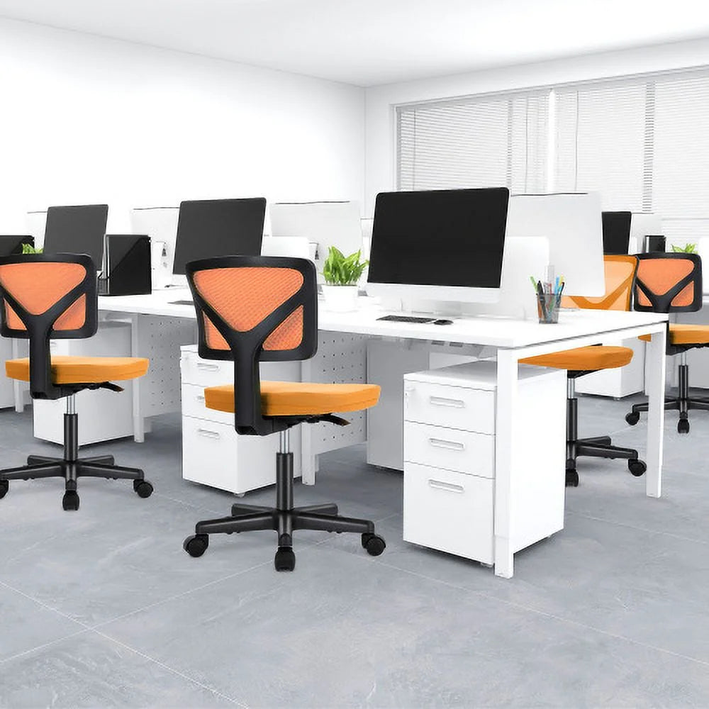 Armless Desk Chair with Lumbar Support K2331
