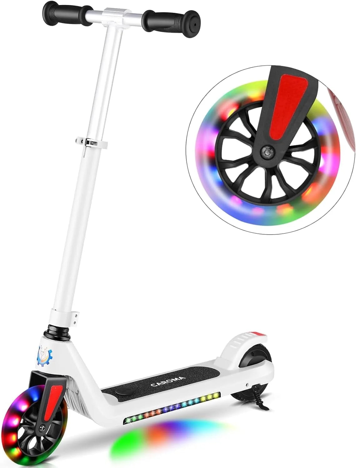 Kids Electric Scooter, Adjustable Speed and Handlebar Q67587