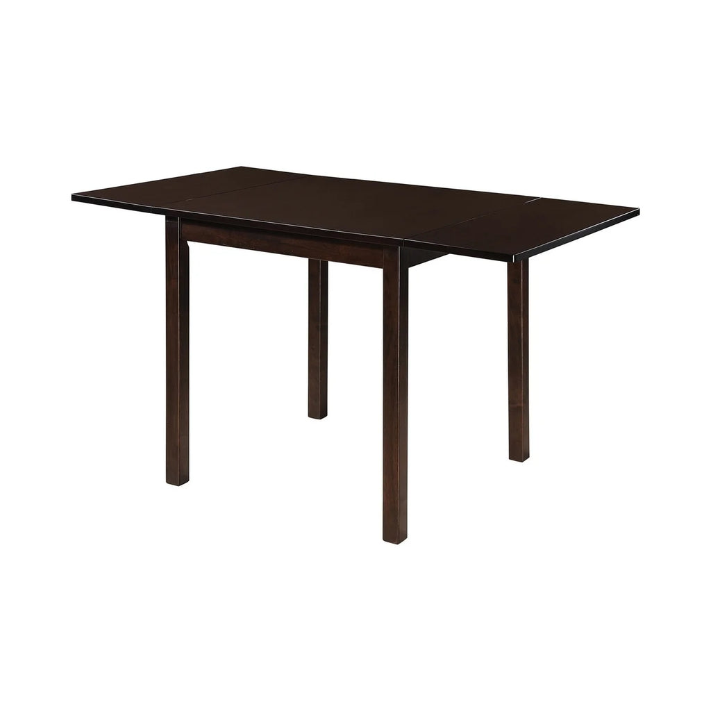 52 Inch Drop Leaf Dining Table Dark Cappuccino Brown Wood N427199