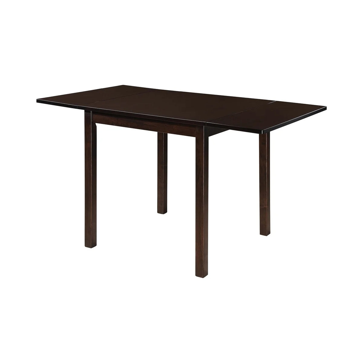 52 Inch Drop Leaf Dining Table Dark Cappuccino Brown Wood N427199