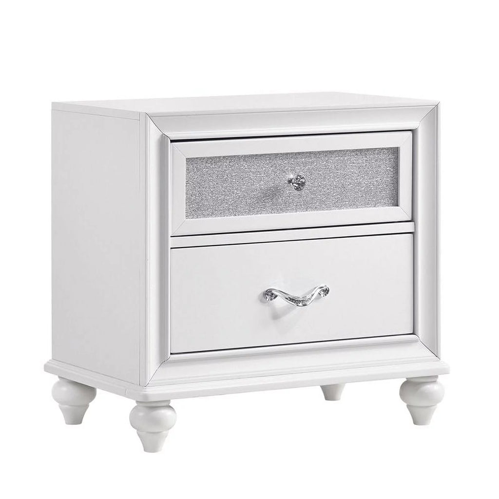 White Upholstered Tufted Bedroom Set A5164