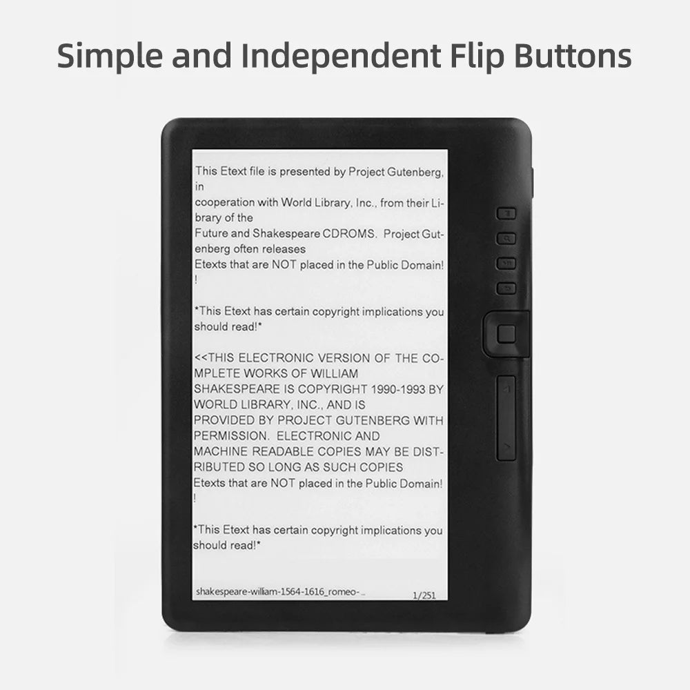 Portable 7 inch E-book Reader 8GB G301702