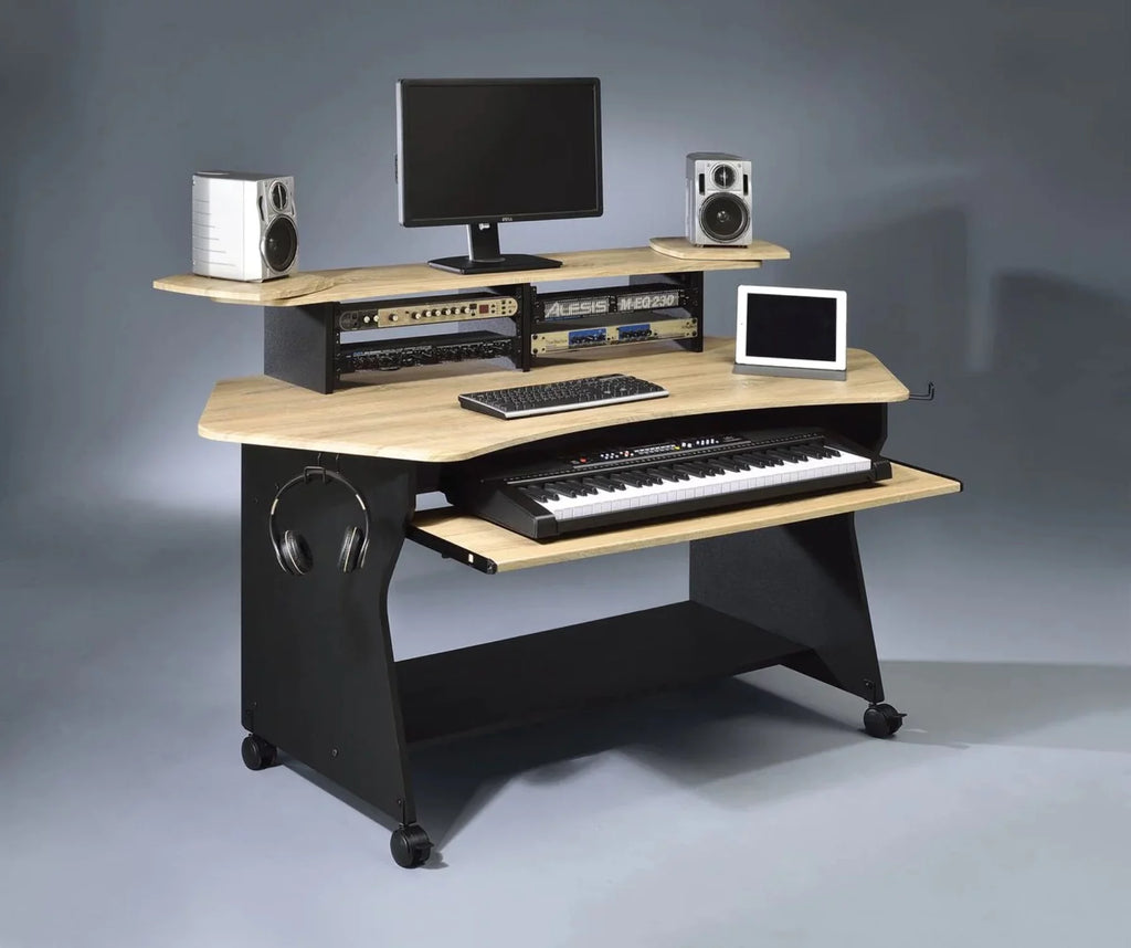 Music Recording Studio Desk Workstation with 2 x 4U Rack V629408