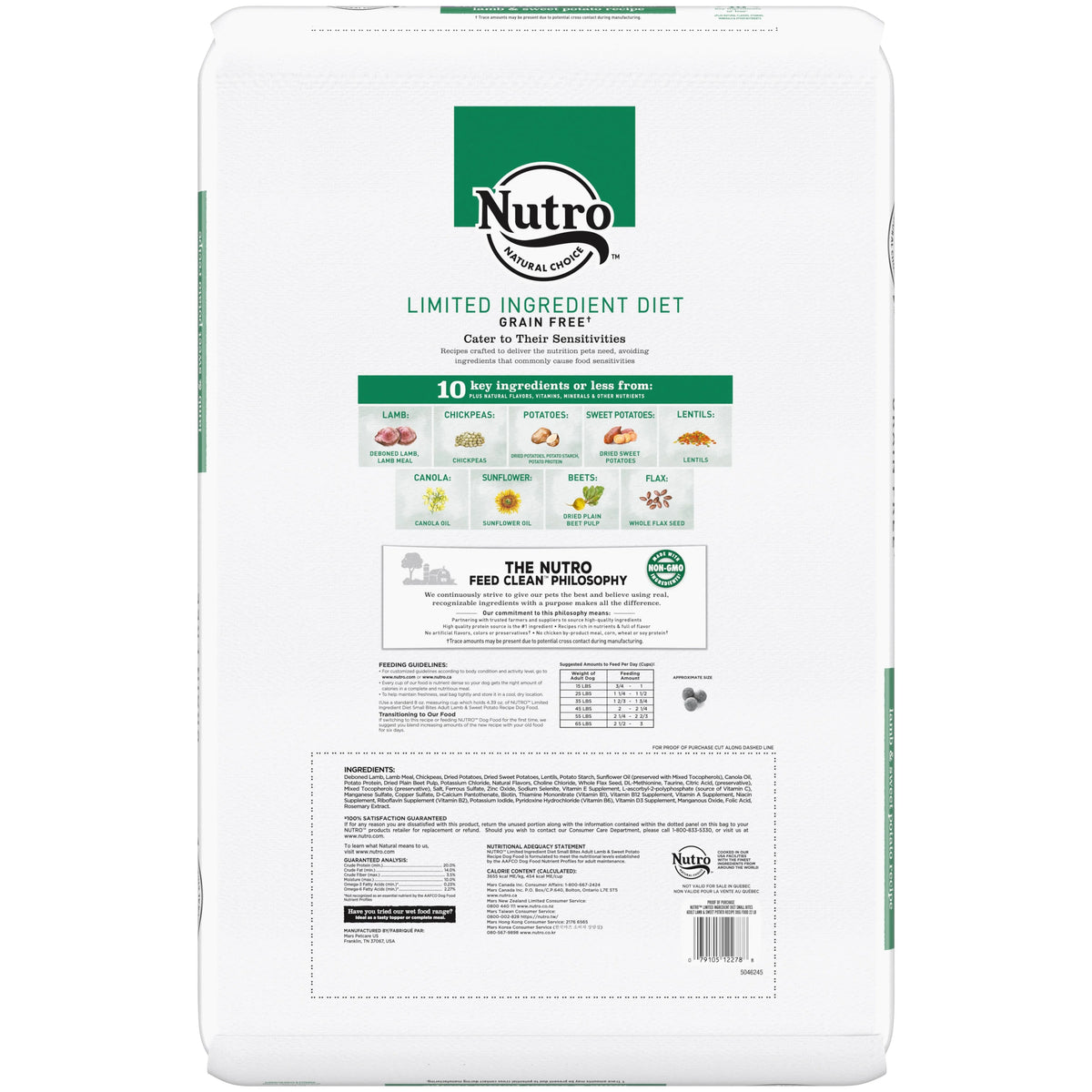 Limited Ingredient Diet Adult Dry Dog Food, Lamb & Sweet Potato, 22 Lb. Bag M8723