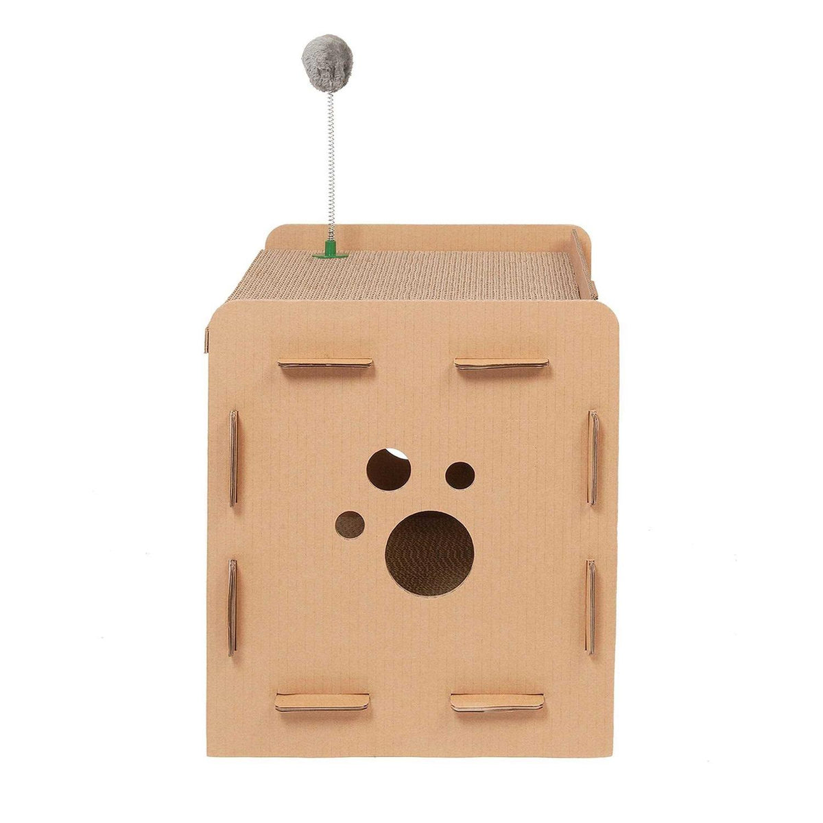 Corrugated Cat Scratcher House with Catnip W401457