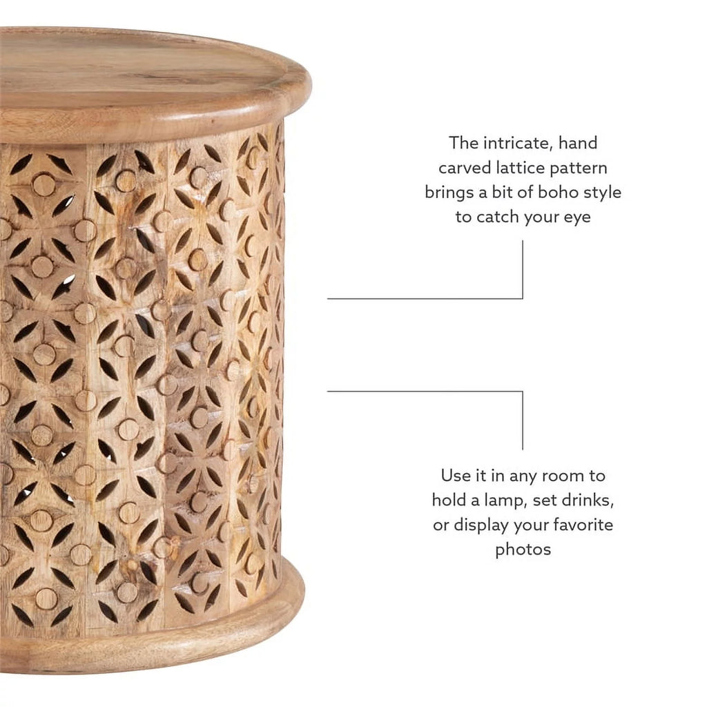 Mango Wood Side Table Y15368
