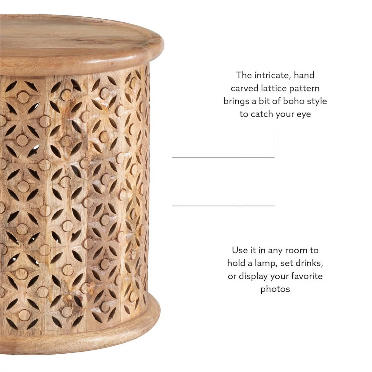 Mango Wood Side Table Y15368