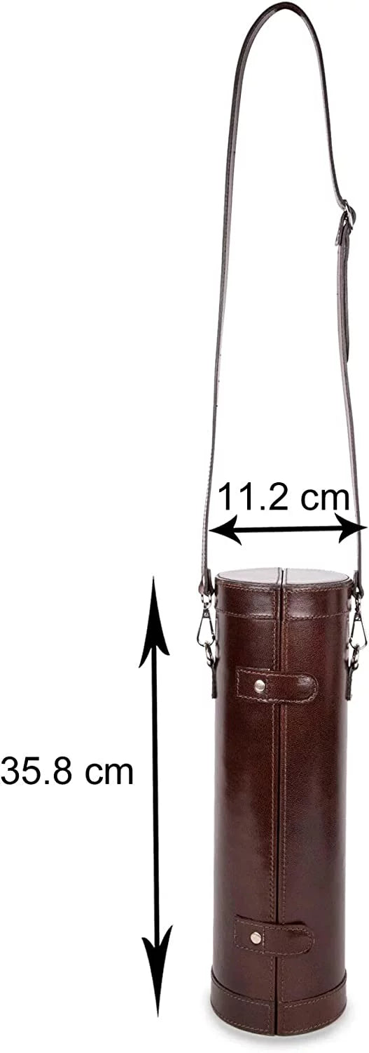 Genuine Leather Single Bottle Wine Carrier I6737