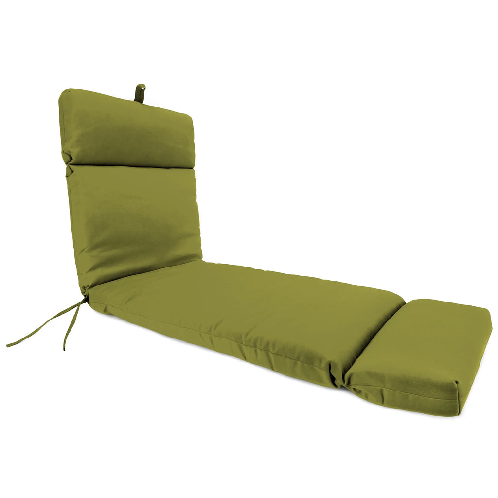 Yellow Rectangular Outdoor Chaise Lounge Cushion with Ties W3468