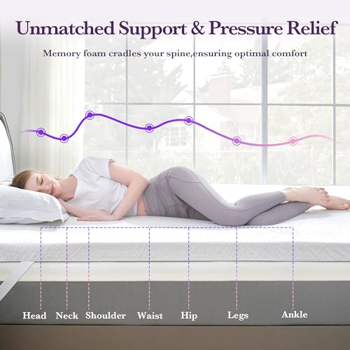 2 Inch Gel Memory Foam Mattress Topper Twin Size Y96582