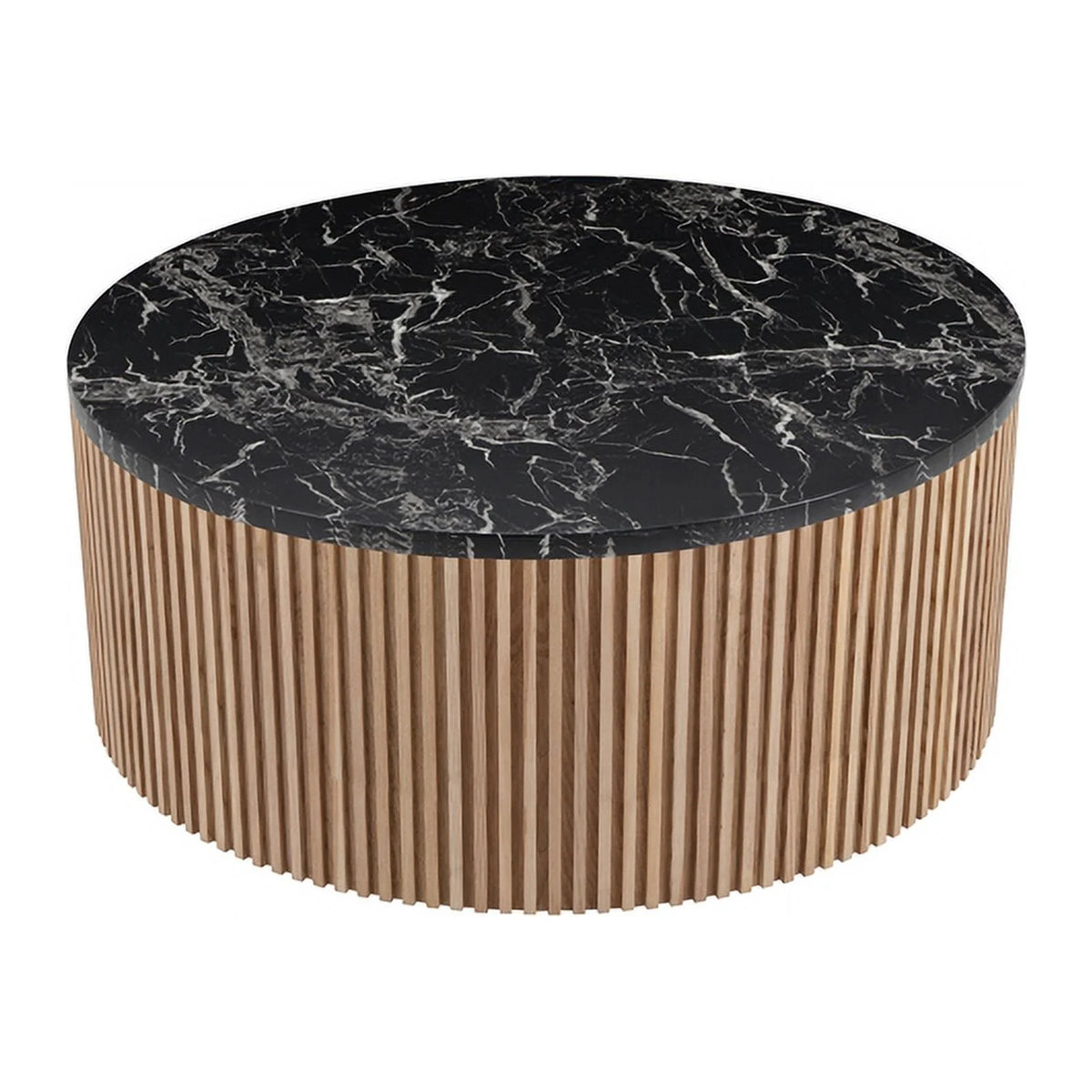 Black Faux Marble Wood Coffee Table Q467