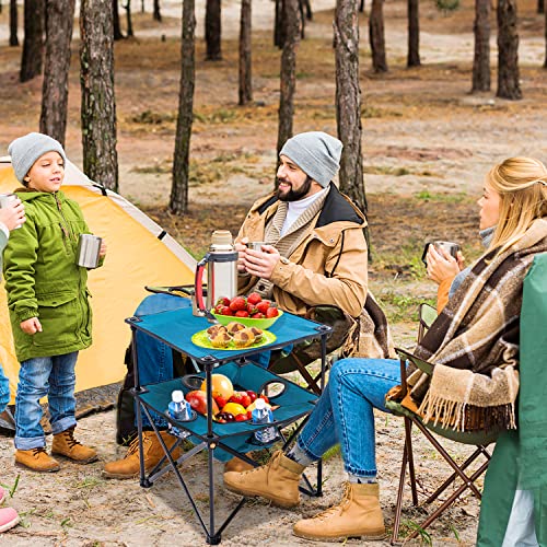 Folding Camping Table with 4 Cup Holders and Travel Bag K204171