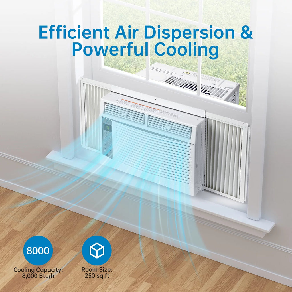 6000 BTU White Window Air Conditioner with Remote U643