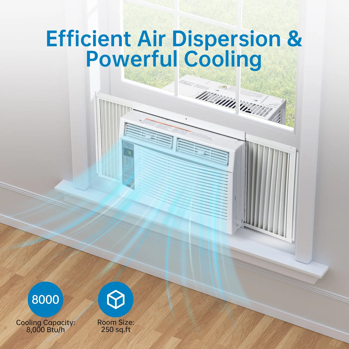 6000 BTU White Window Air Conditioner with Remote U643