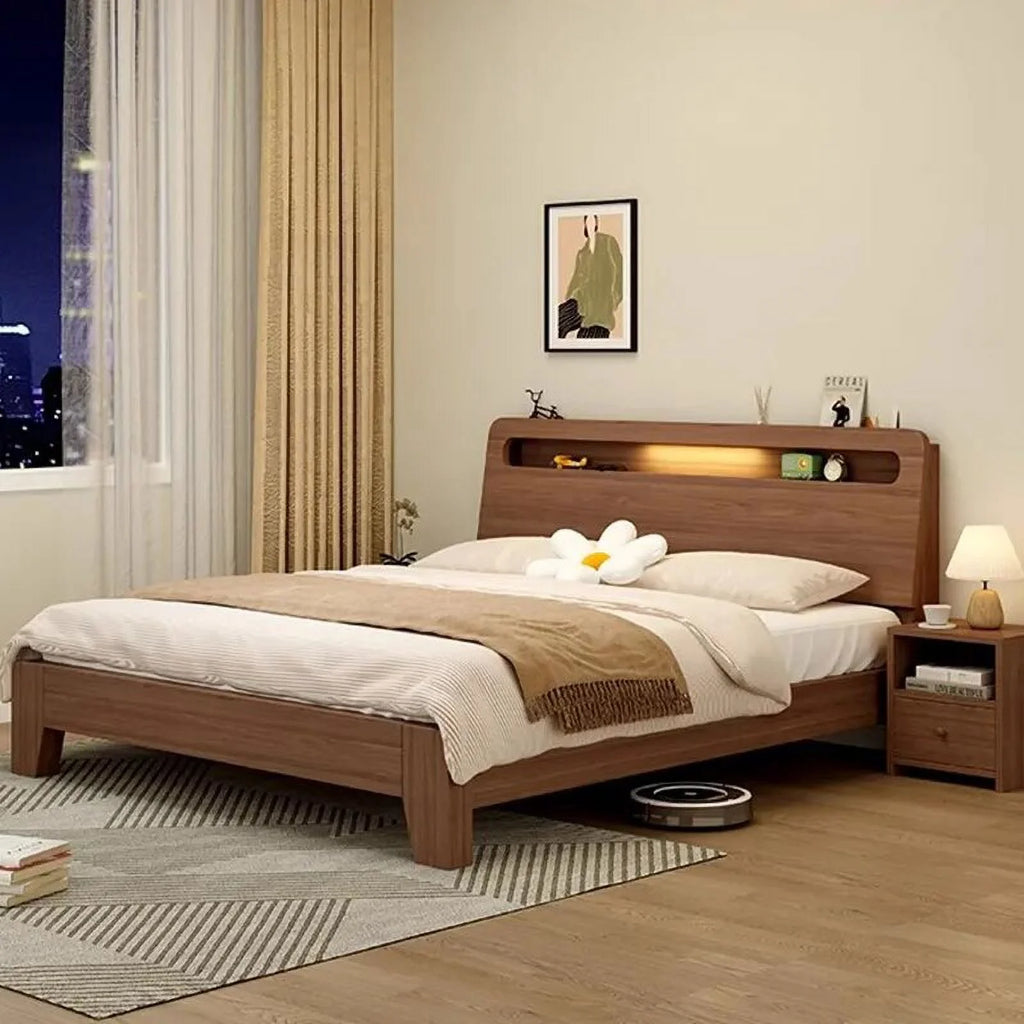 King Size Wooden Bed Frame with Storage A9595