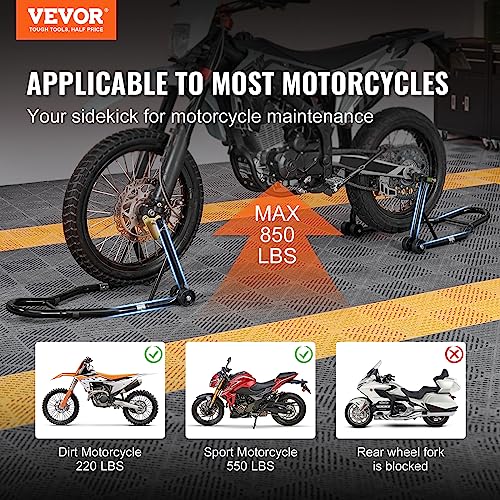 850lbs Motorcycle Stand Lift Front Rear Combo Black B41259
