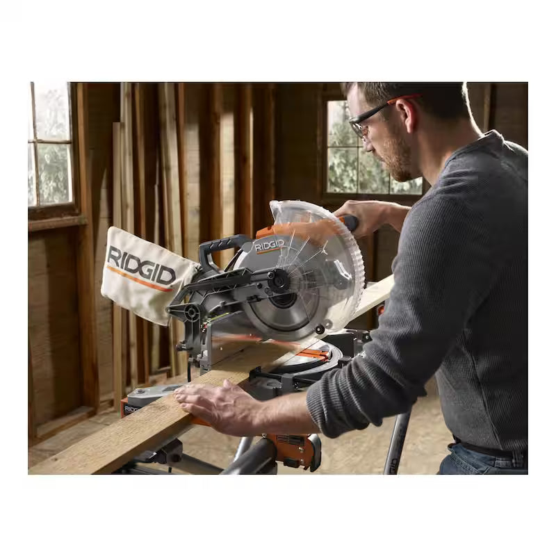 10 in. Corded Dual Bevel Miter Saw with LED Cut Line Indicator D844084