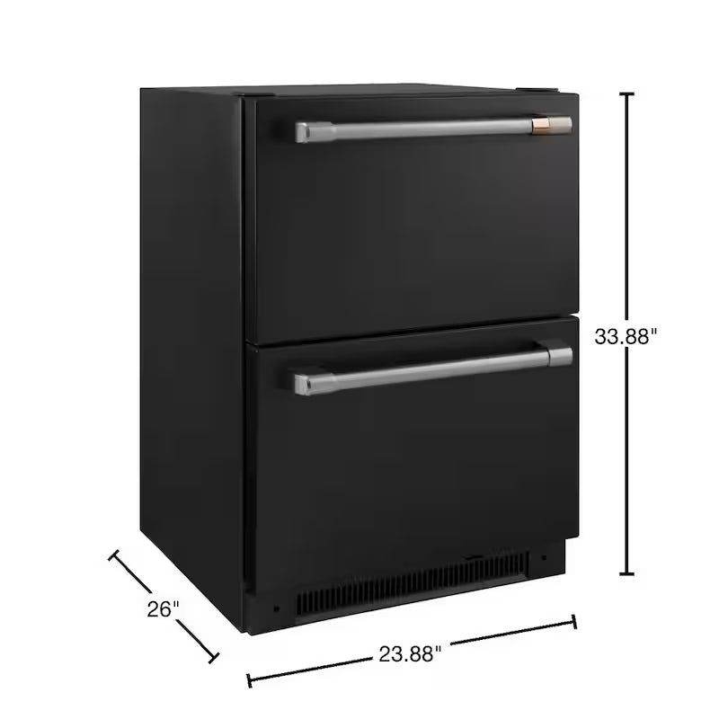 5.7 cu. ft. Matte Black Undercounter Dual-Drawer Refrigerator W22482