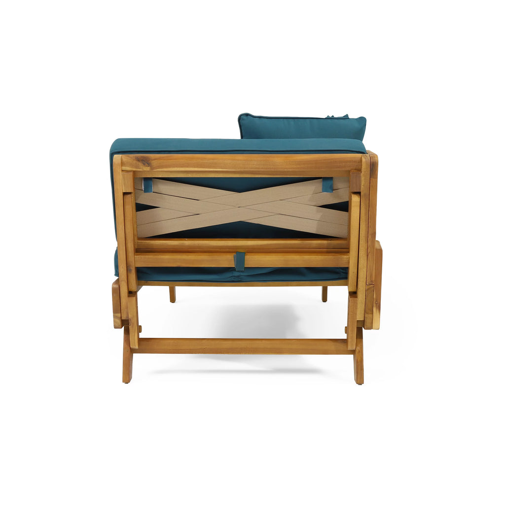 Acacia Wood Outdoor Expandable Daybed with Cushions N6867