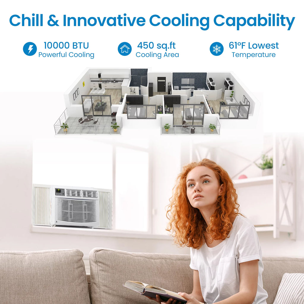 6000 BTU White Window Air Conditioner with Remote U643